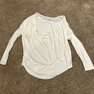 We The Free by Free People Cream Long Sleeve Gathered Women’s Top size Small